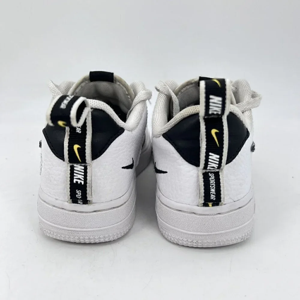 Nike Air Force 1 LV8 Utility PS Overbranding Black White AV4272-100 Size 1Y